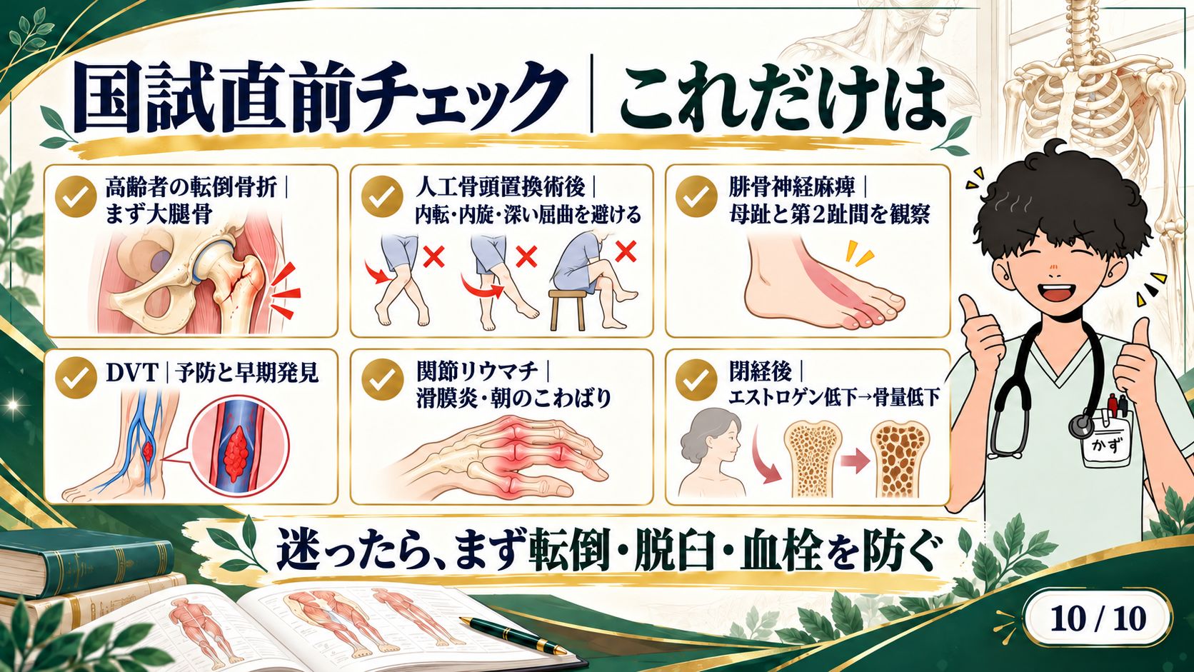 筋骨格系の国試直前チェック：これだけは押さえたい6つのポイント